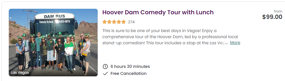hoover dam river tour deal
